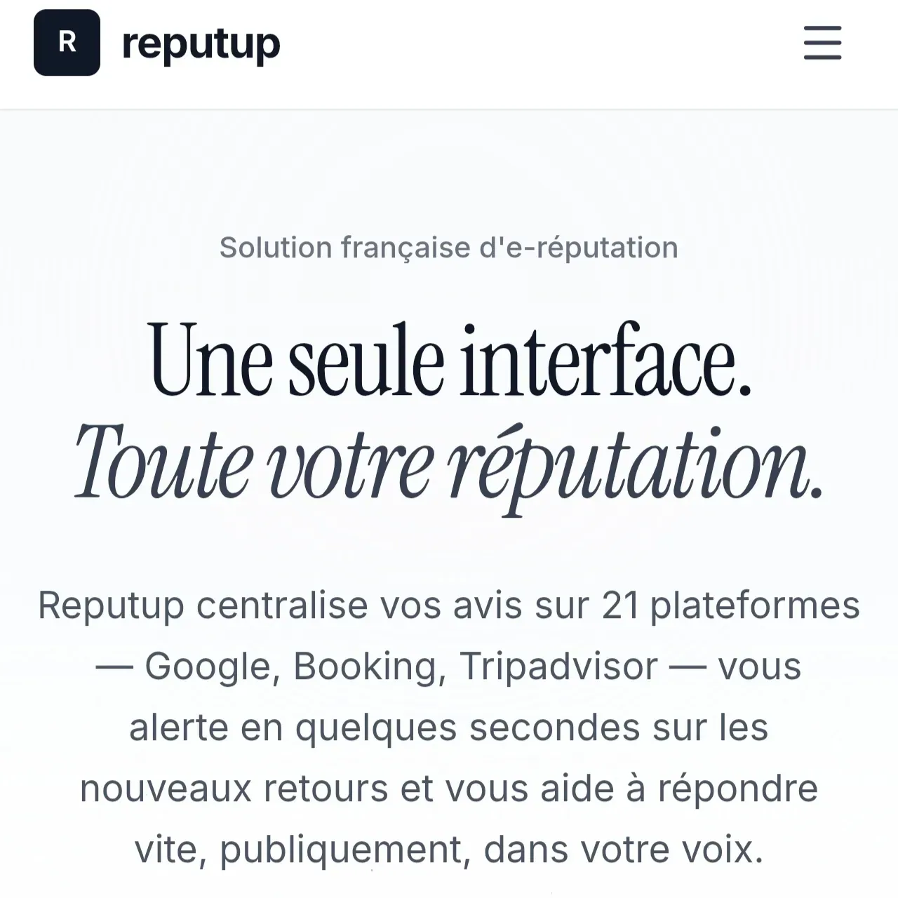 Plateforme de gestion des avis Google et de la réputation